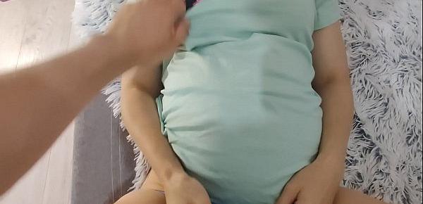  Cum in pussy pregnant wife, she got so good and loud orgasm!